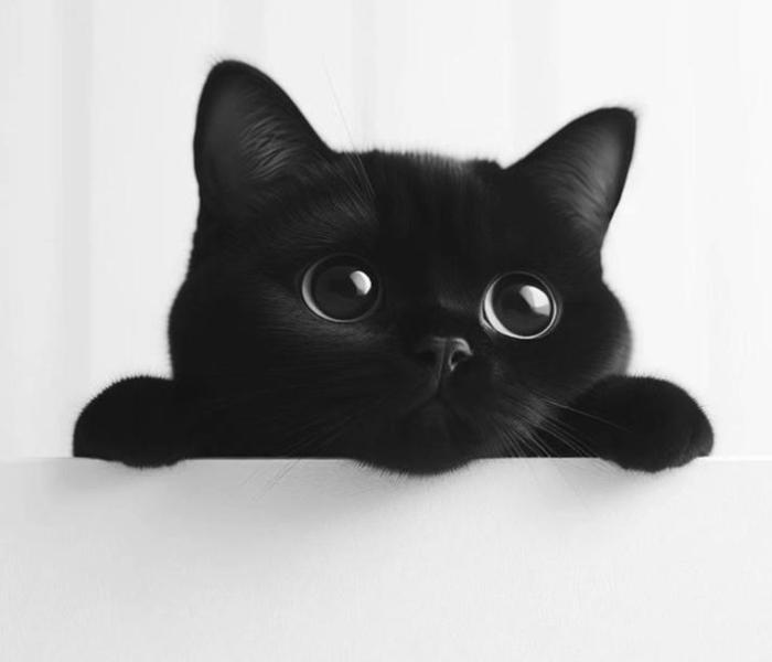 Hình ảnh mèo đen cute đáng yêu