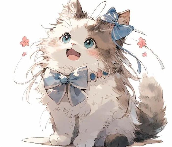 Ảnh đại diện mèo anime cute đáng yêu