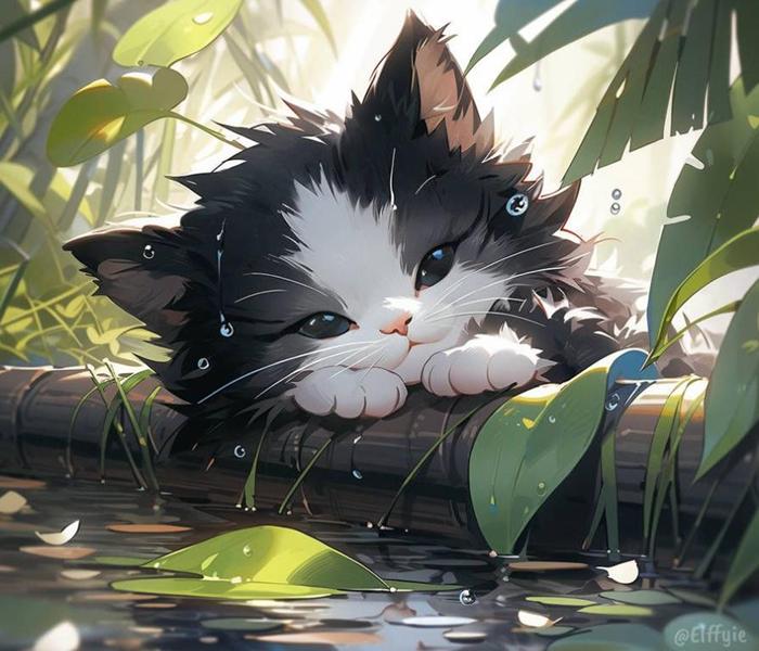 Hình ảnh mèo anime cute đẹp nhất