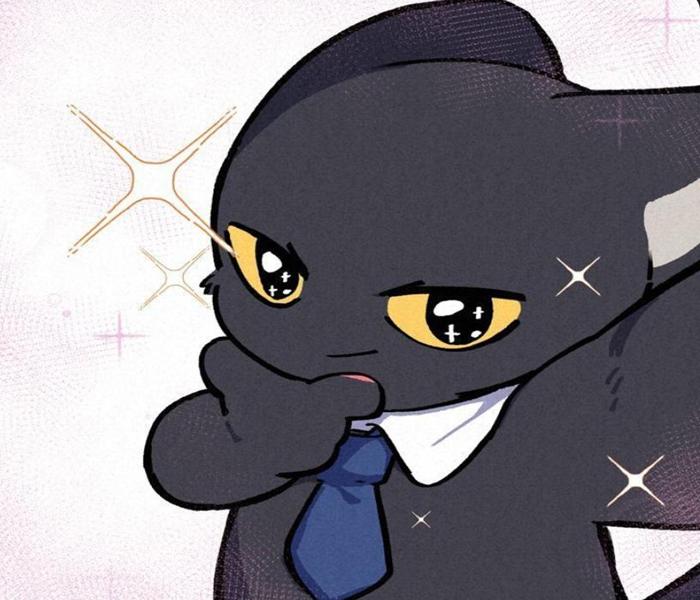 Hình ảnh mèo đen anime ngầu