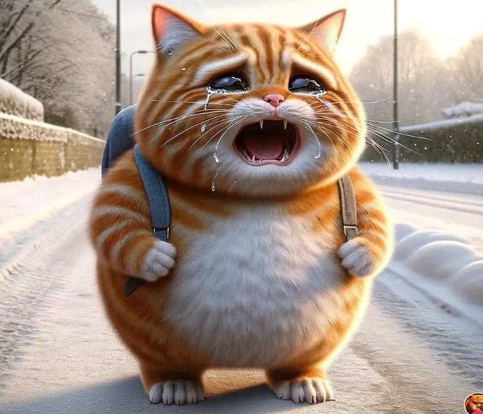 Hình ảnh mèo chibi buồn khóc cute