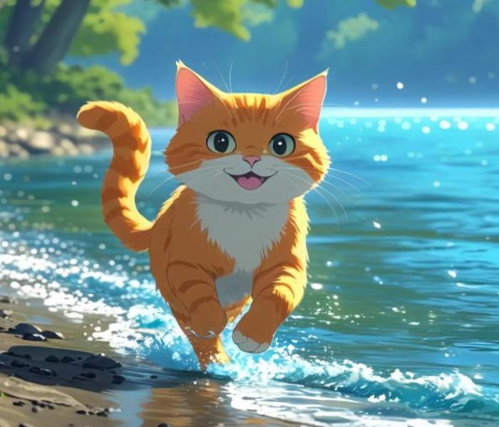 Ảnh mèo chibi cute đáng yêu