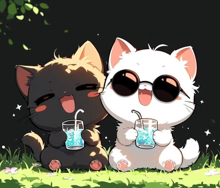 Ảnh mèo chibi cute đáng yêu