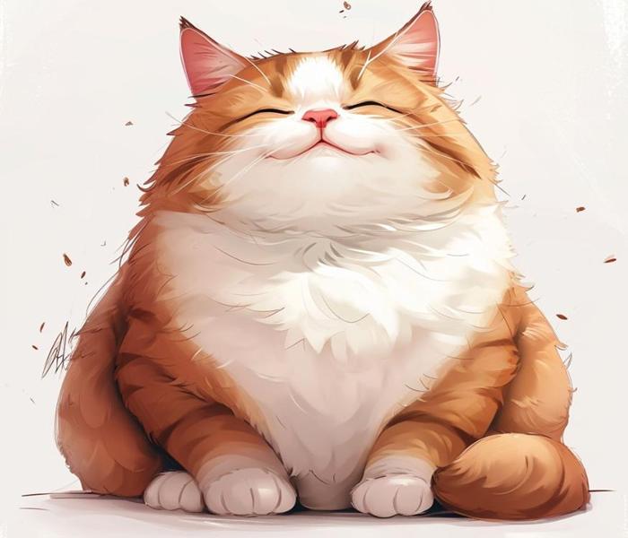 Hình ảnh mèo chibi mập ú