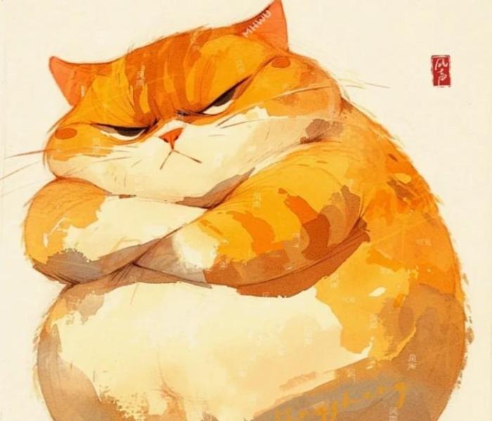 Hình ảnh mèo chibi mập ú