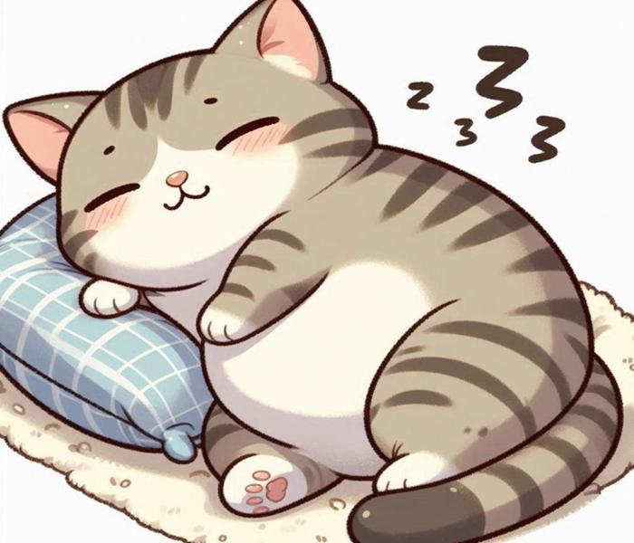 Ảnh mèo mập chibi cute đáng yêu