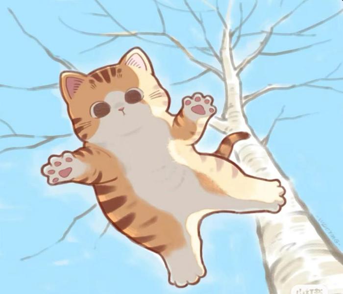 Hình ảnh con mèo béo chibi đáng yêu