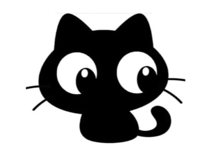 Hình ảnh mèo đen trắng chibi