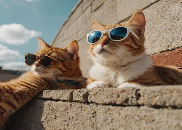 Hình ảnh mèo đeo kính cực ngầu, đáng yêu