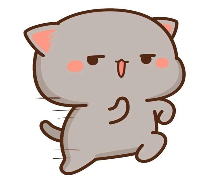 Hình ảnh con mèo đứng chibi đáng yêu
