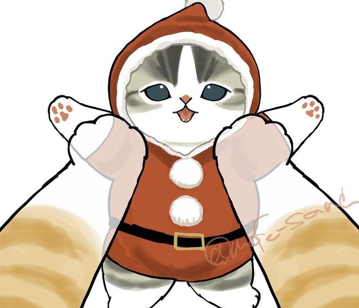 Ảnh mèo noel cute