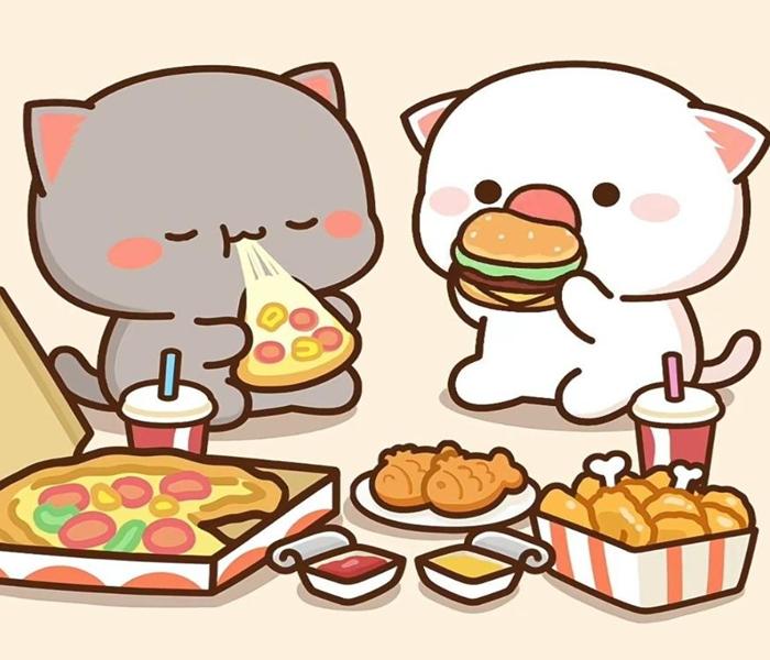 Hình ảnh mèo Pusheen chibi cute xinh