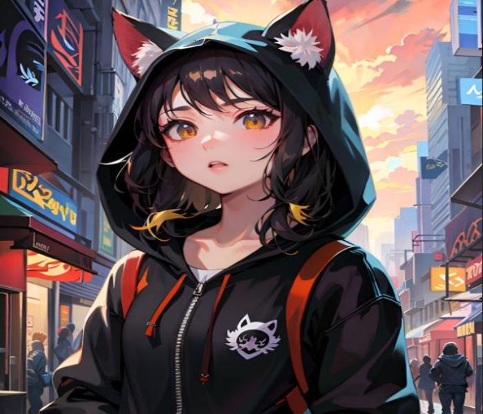 Hình ảnh mèo Simmy chibi ngầu