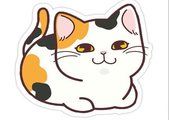 Hình ảnh mèo tam thể cute chibi hoạt hình