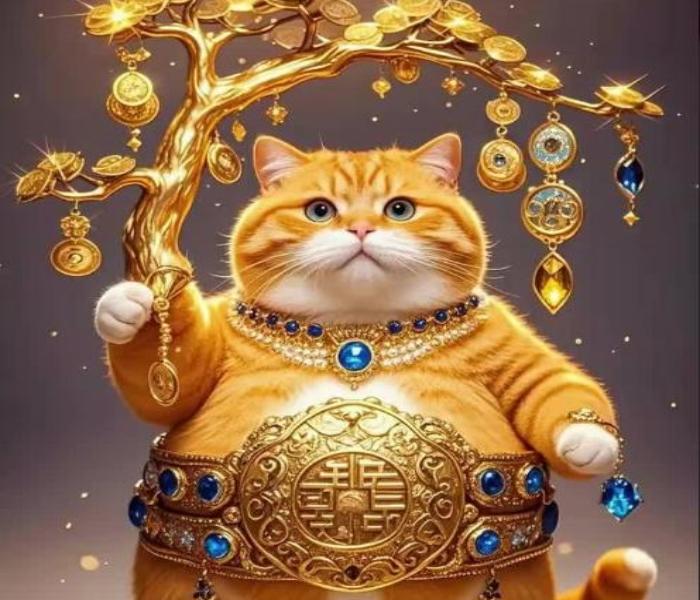 Hình mèo thần tài 3d