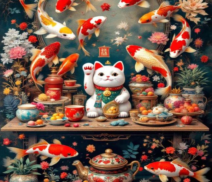 Hình ảnh mèo thần tài đẹp may mắn làm avatar