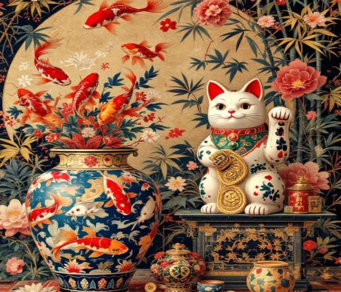Hình ảnh mèo thần tài đẹp may mắn làm avatar