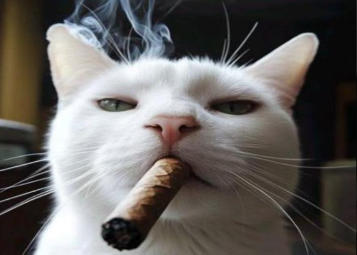 Hình ảnh mèo trắng cực ngầu