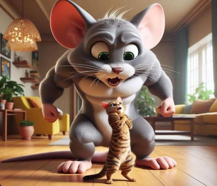 Hình ảnh mèo và chuột đẹp, dễ thương