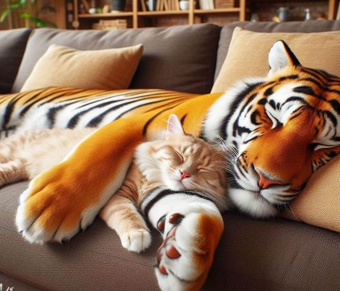 Hình ảnh mèo và hổ cực đẹp đáng yêu