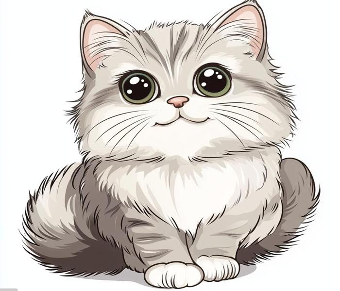 Hình ảnh con mèo chibi anime cute