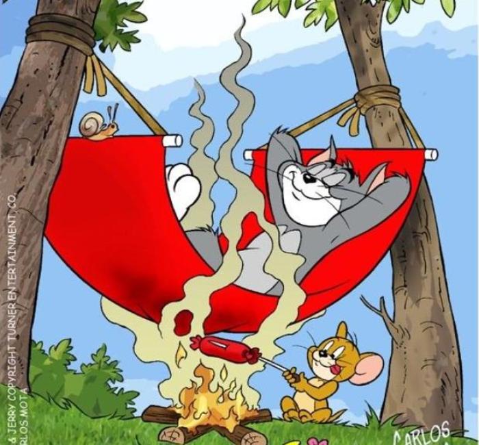 Hình ảnh mèo Tom và Jerry cute ngộ nghĩnh
