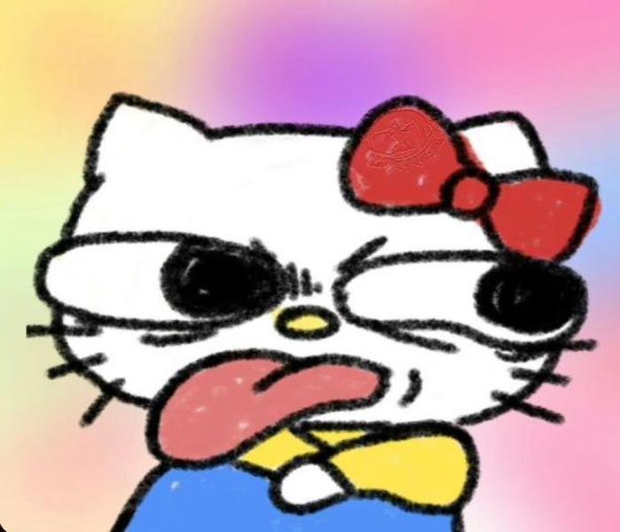 Hình vẽ mèo Hello Kitty cute hoạt hình