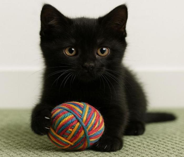 Hình ảnh mèo đen cute đáng yêu