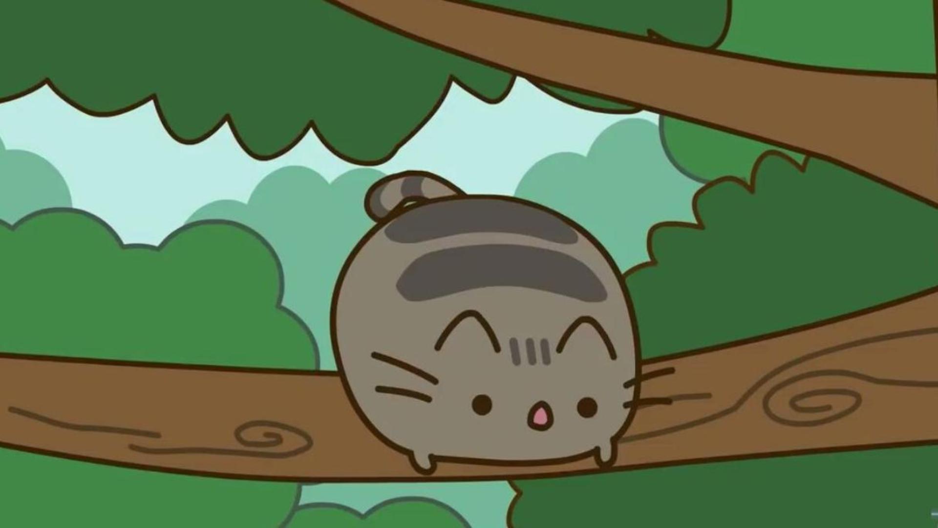 Hình nền mèo pusheen cute cho máy tính