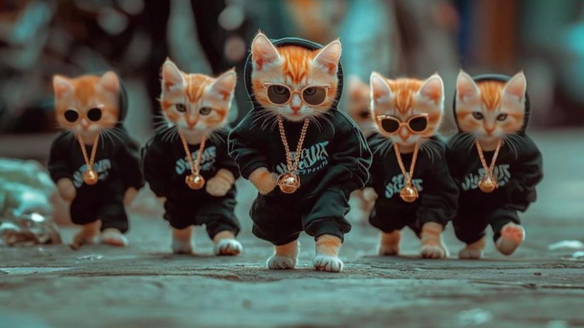 Hình nền mèo ngầu cho máy tính 3d đẹp