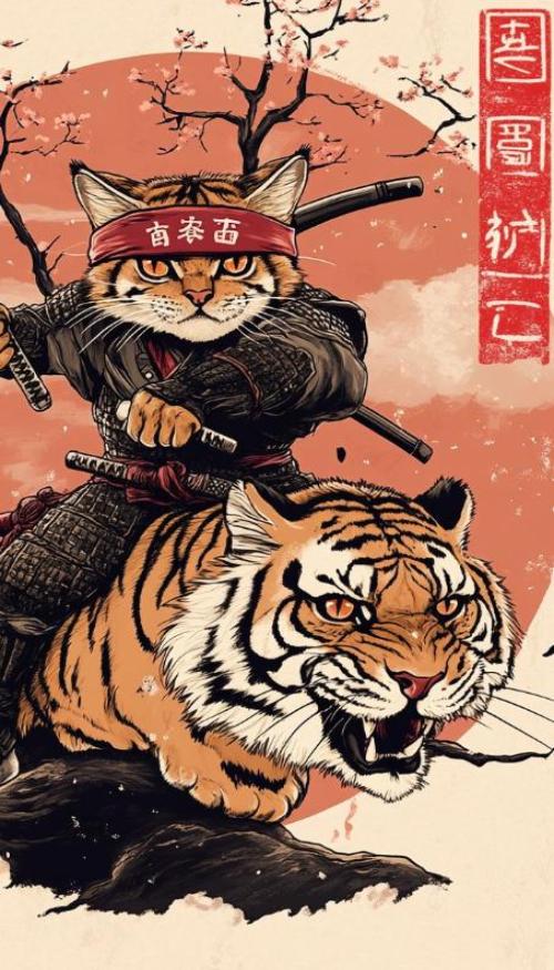 Hình nền điện thoại ảnh mèo và hổ thú vị