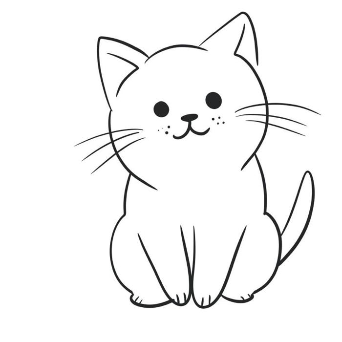 +1220 Tranh Tô Màu Con Mèo Cute, Tranh Tô Màu Hello Kitty Đơn Giản