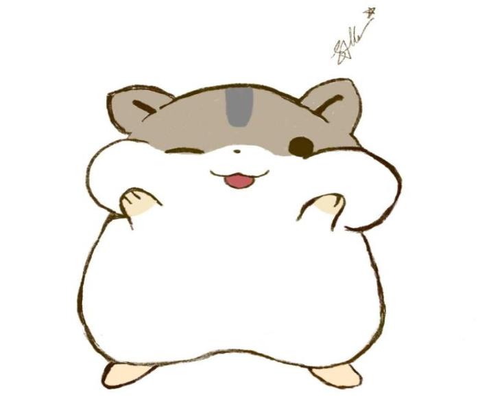 Hình vẽ con chuột hamster đáng yêu