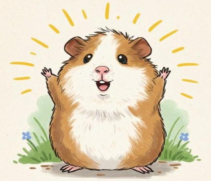 Hình vẽ con chuột hamster đáng yêu
