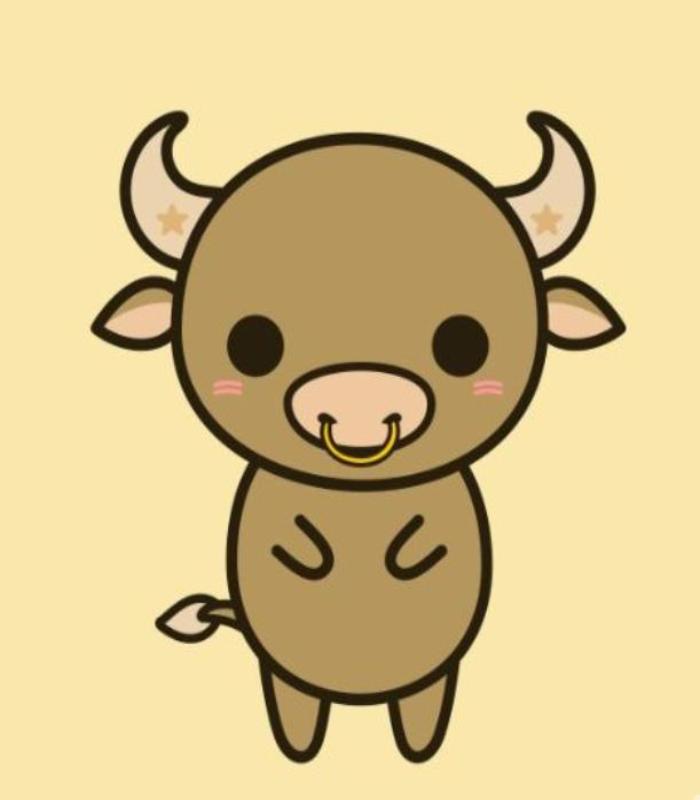 Hình ảnh con bò cute dễ thương