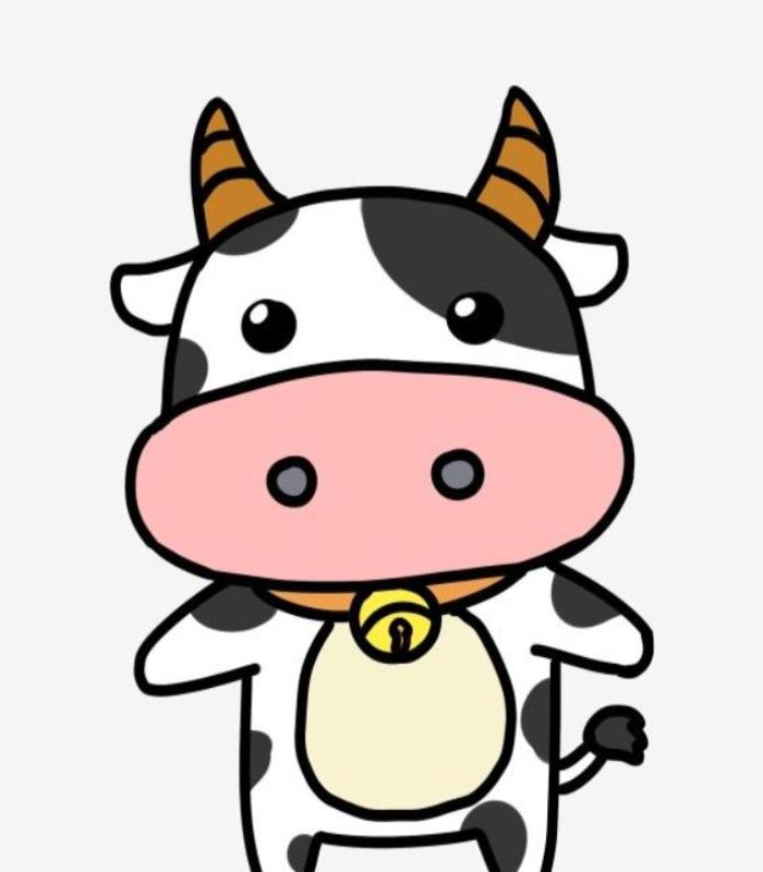 Hình ảnh con bò chibi dễ thương