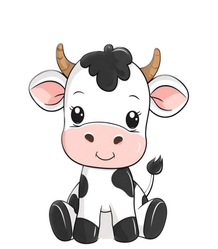 Hình ảnh con bò chibi dễ thương