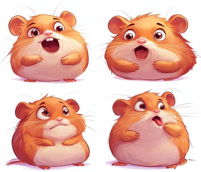 Hình ảnh con chuột hamster chibi cute