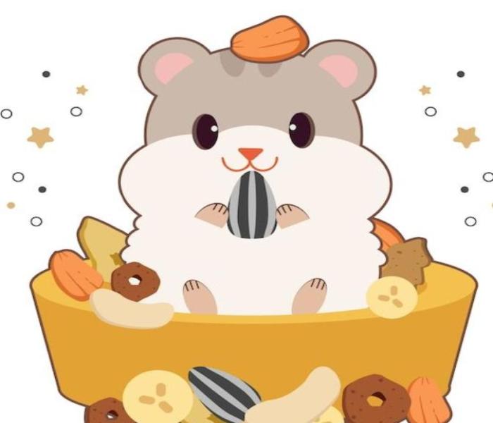 Hình ảnh con chuột hamster chibi cute