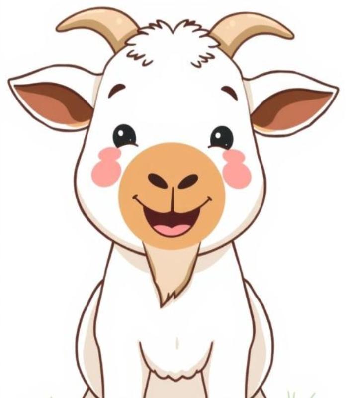 Hình ảnh con dê chibi anime xinh