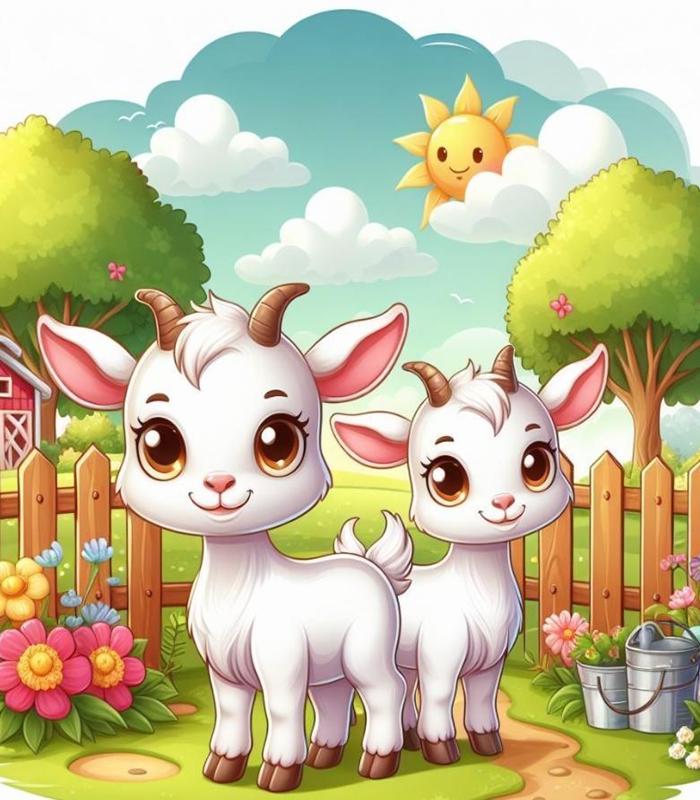 Hình ảnh con dê hoạt hình