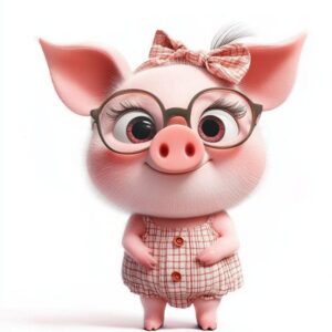 Hình ảnh con heo chibi anime đáng yêu