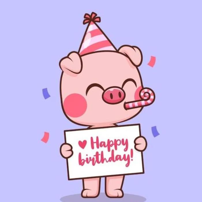 Hình ảnh con heo chúc mừng sinh nhật