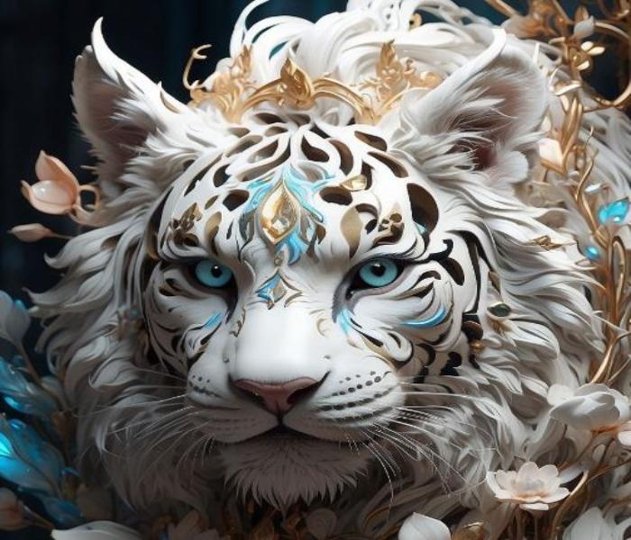 Hình ảnh con hổ 3d siêu ngầu