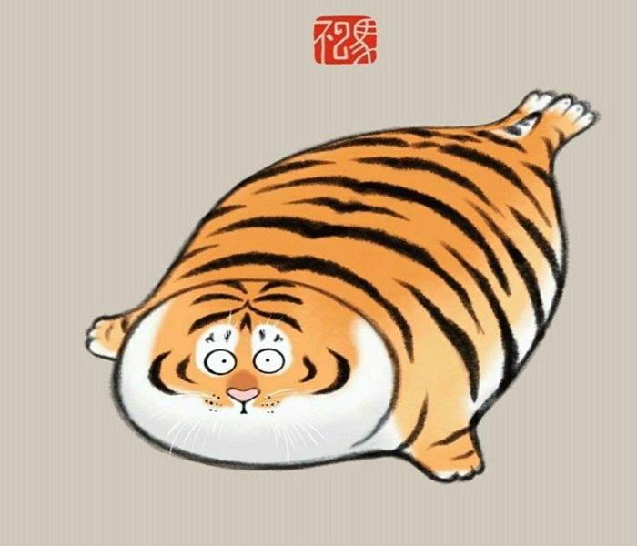 Hình ảnh hổ mập chibi cute