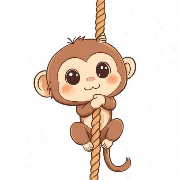 Hình con khỉ cute chibi anime