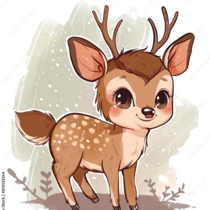 Hình ảnh con nai chibi anime