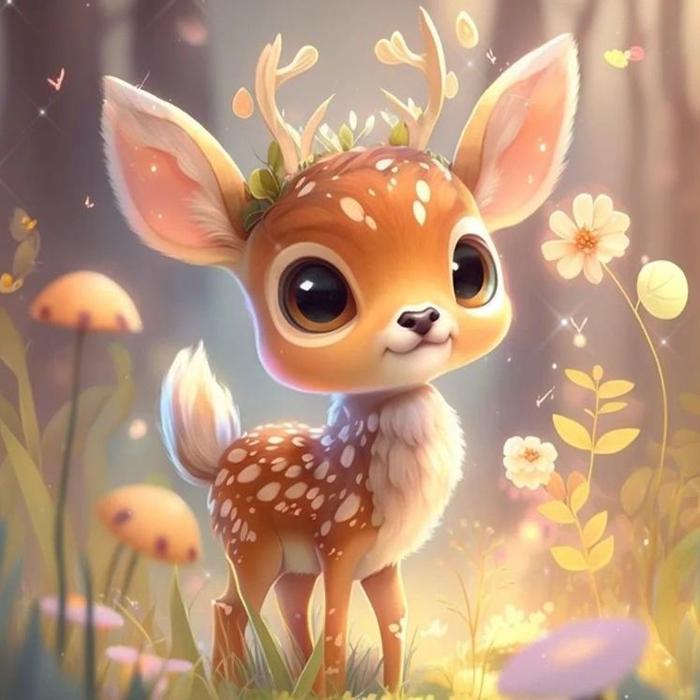 Hình ảnh con nai chibi anime
