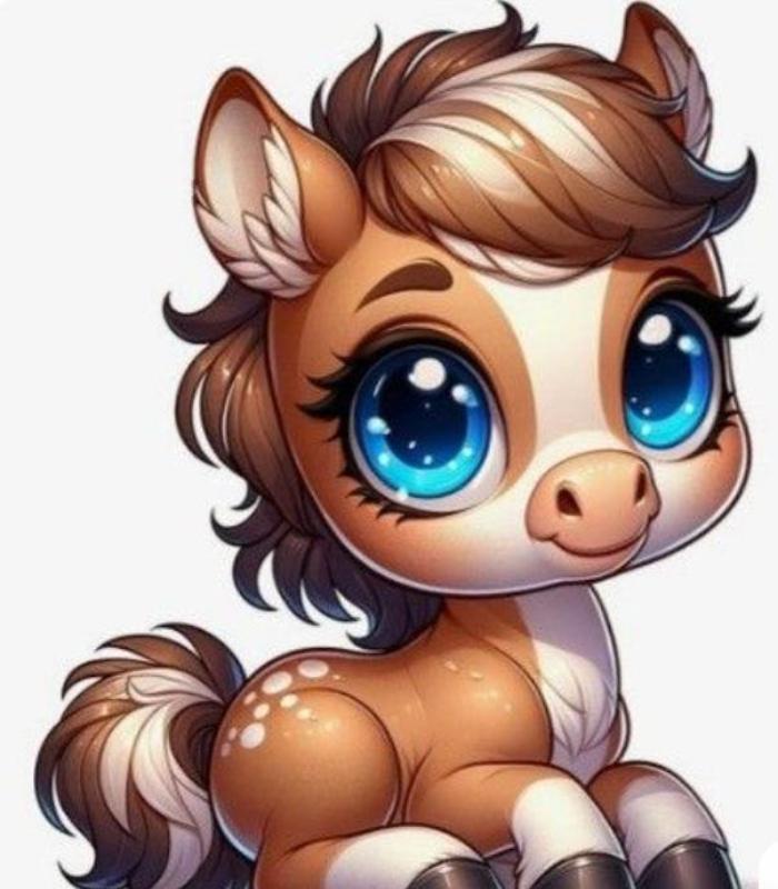 Hình ảnh con ngựa chibi cute