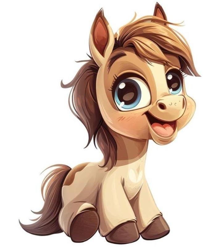 Hình ảnh con ngựa chibi cute